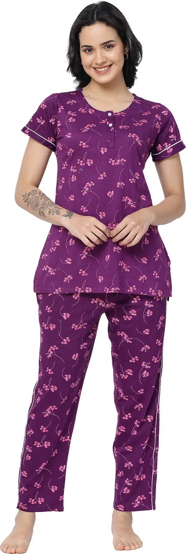 Purple_Printed__Cotton_Night_Suit_Set