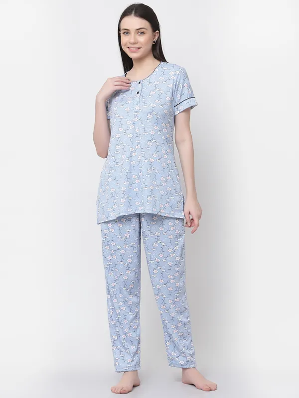 Blue_Printed__Cotton_Blend_Night_Suit_Set