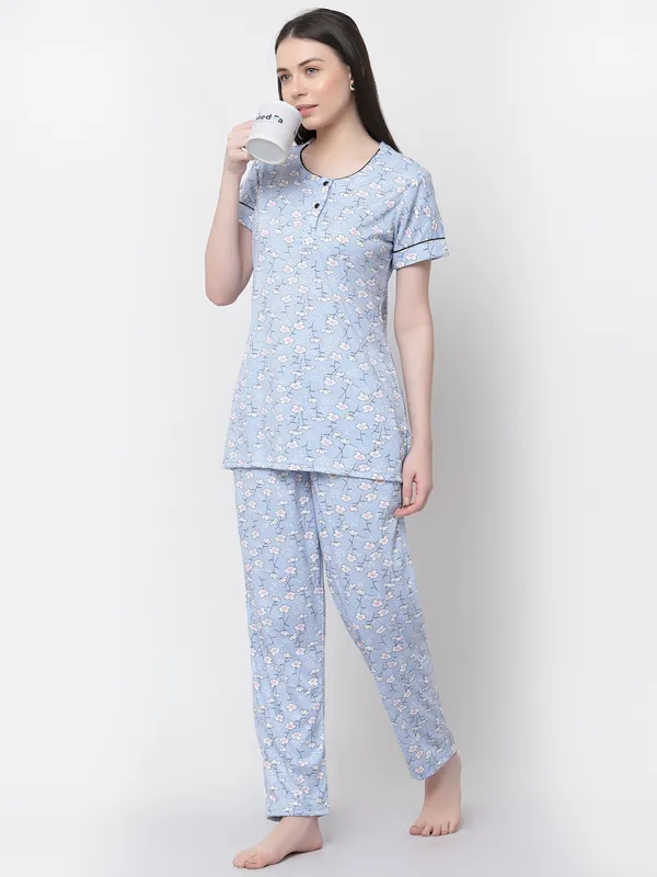 Blue_Printed__Cotton_Blend_Night_Suit_Set