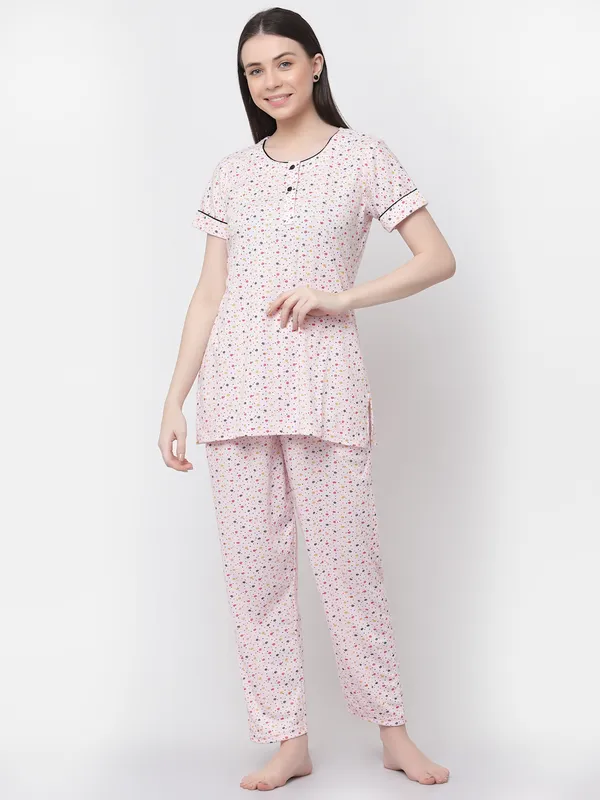 Pink_Floral_Print_Cotton_Blend_Night_Suit_Set