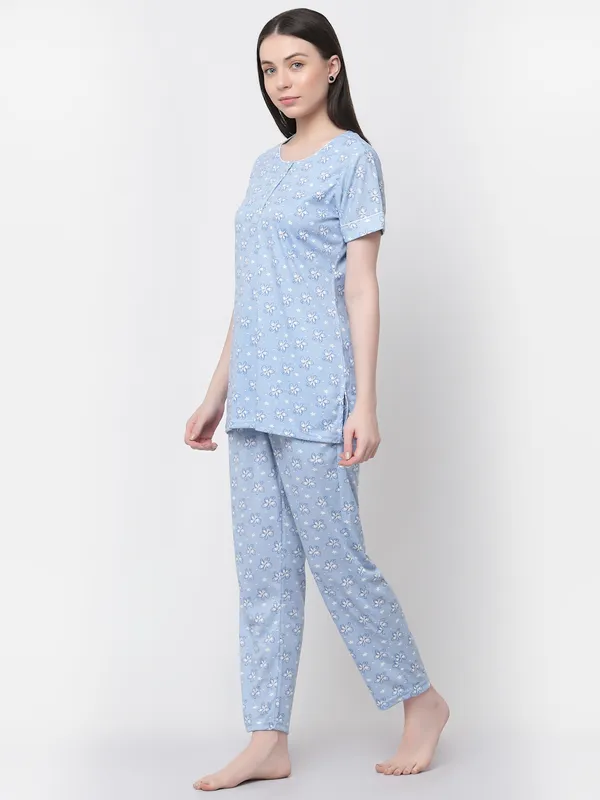 Blue_Printed__Cotton_Blend_Night_Suit_Set
