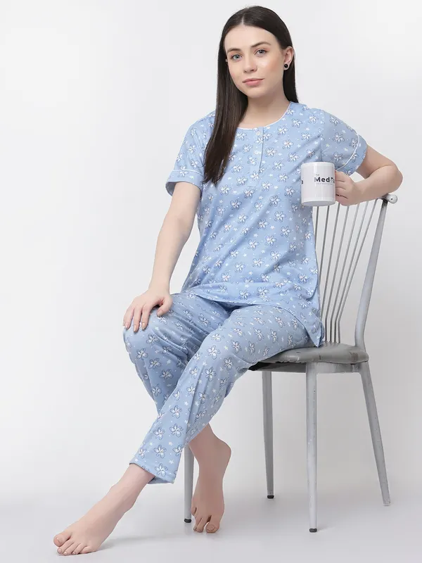 Blue_Printed__Cotton_Blend_Night_Suit_Set