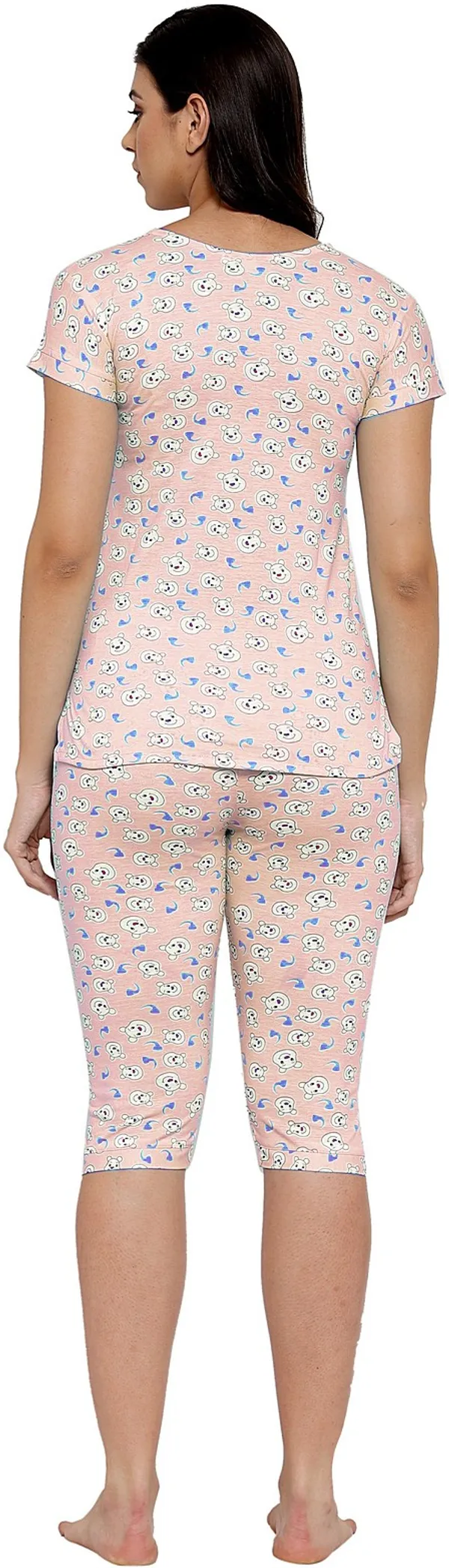 L.PINK_Printed__Cotton_Blend_Top_&_Capri_Set