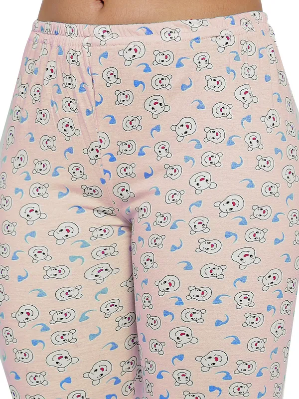 L.PINK_Printed__Cotton_Blend_Top_&_Capri_Set