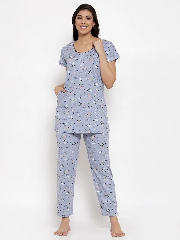 Blue_Printed__Cotton_Blend_Night_Suit_Set