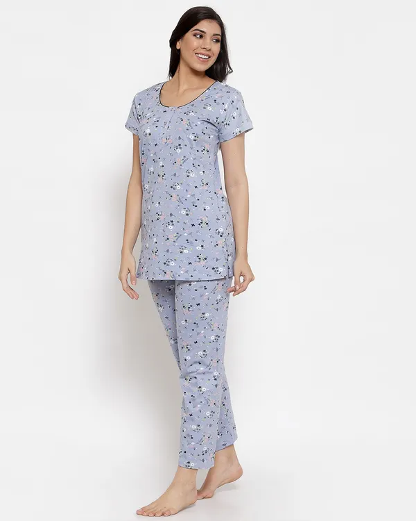 Blue_Printed__Cotton_Blend_Night_Suit_Set