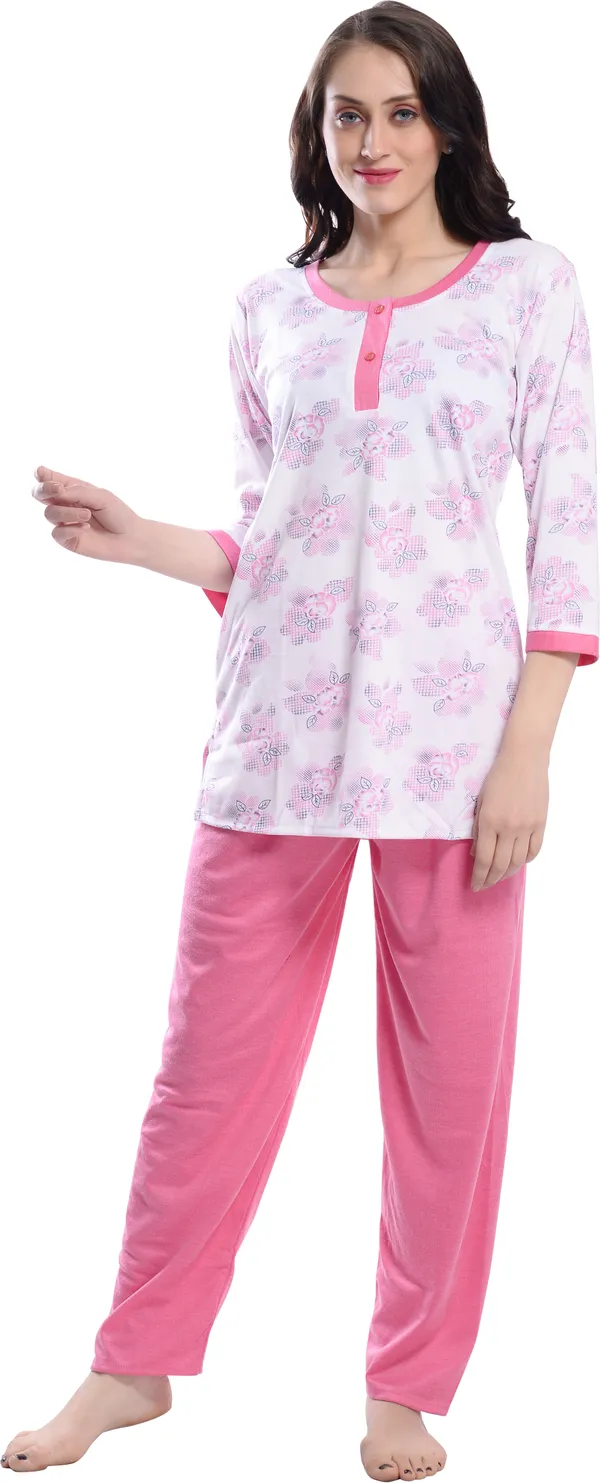 PINK_Printed__Cotton_Blend_Night_Suit_Set