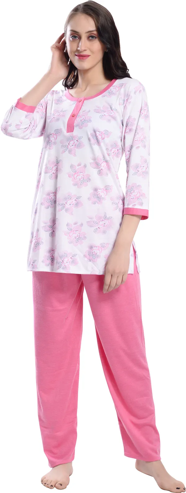 PINK_Printed__Cotton_Blend_Night_Suit_Set