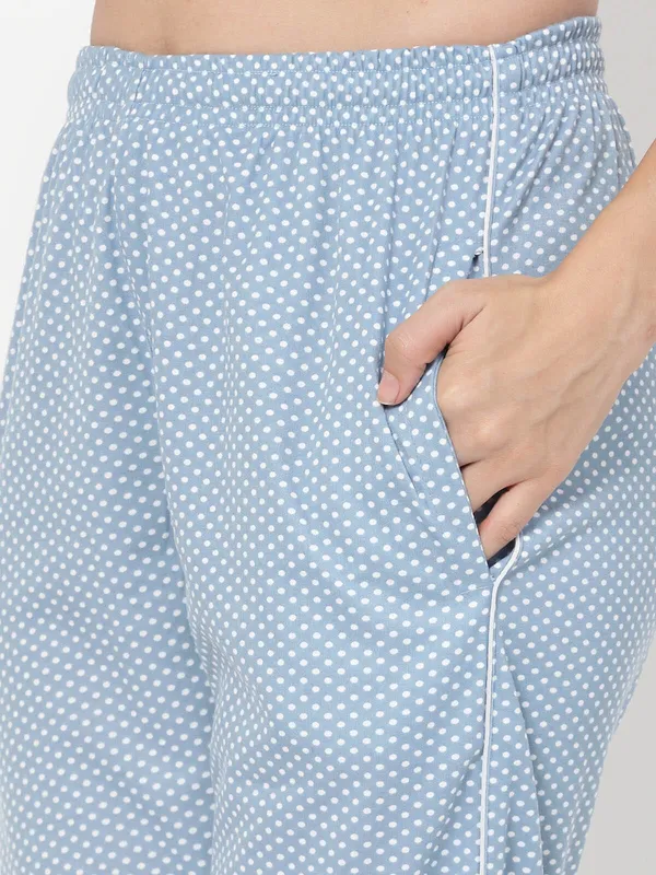 Blue_Polka_Print_Cotton_Blend_Shirt_&_Pyjama_set