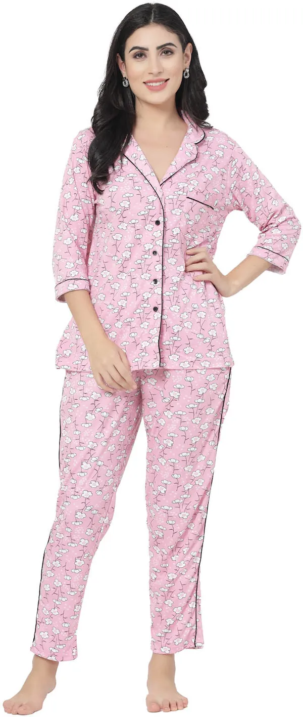 Pink_Floral_Print_Cotton_Blend_Shirt_&_Pyjama_set