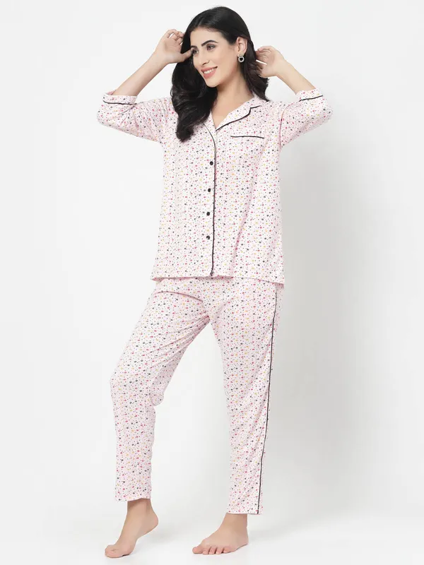 Light_Pink_Printed__Cotton_Blend_Shirt_&_Pyjama_set