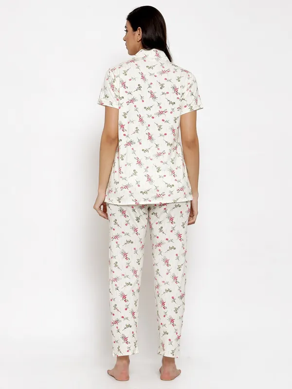 CREAM_Printed__Cotton_Night_Suit_Set