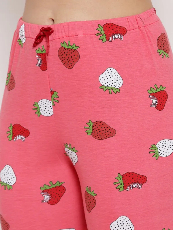 PEACH_Printed__Cotton_Shirt_&_Pyjama_set