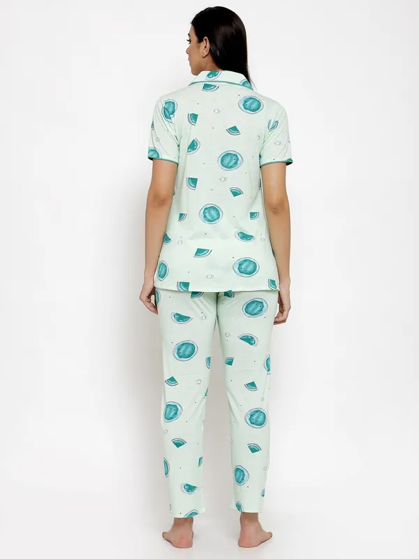 Pista_Green_Printed__Cotton_Shirt_&_Pyjama_set