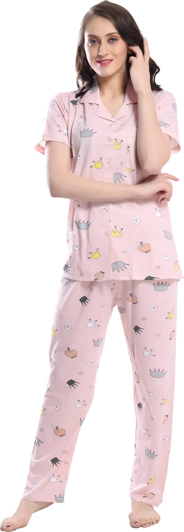 L.PINK_Printed__Cotton_Blend_Night_Suit_Set