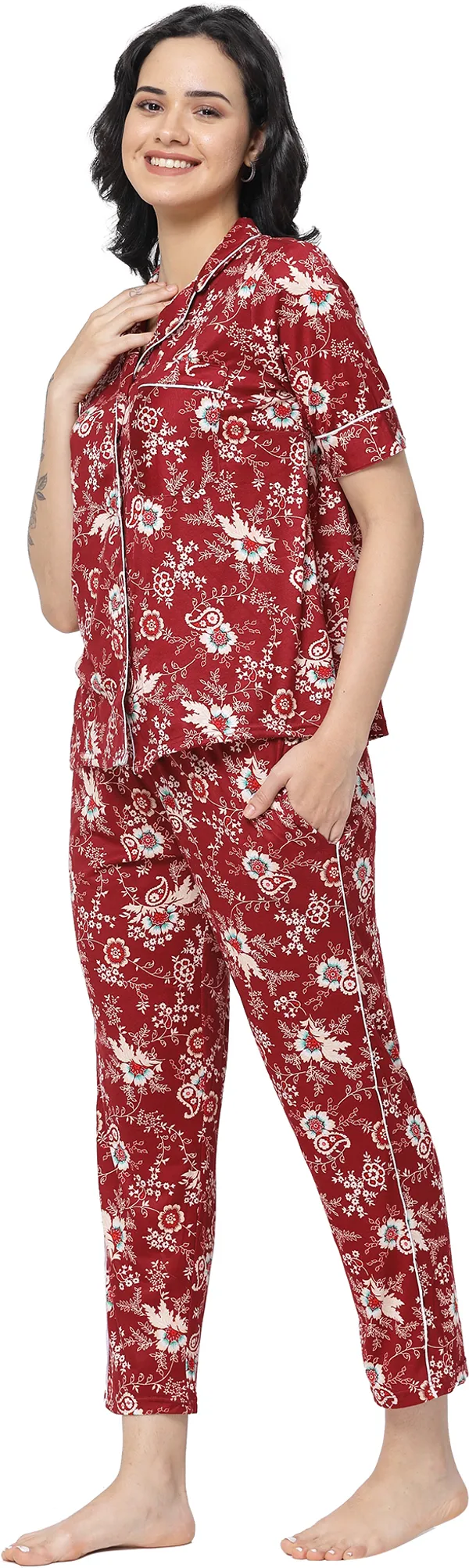 Red_Printed__Lycra_Blend_Night_Suit_Set