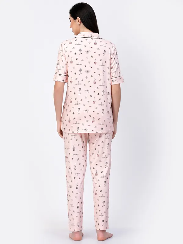 LIGHT_PINK_Printed__Cotton_Blend_Night_Suit_Set