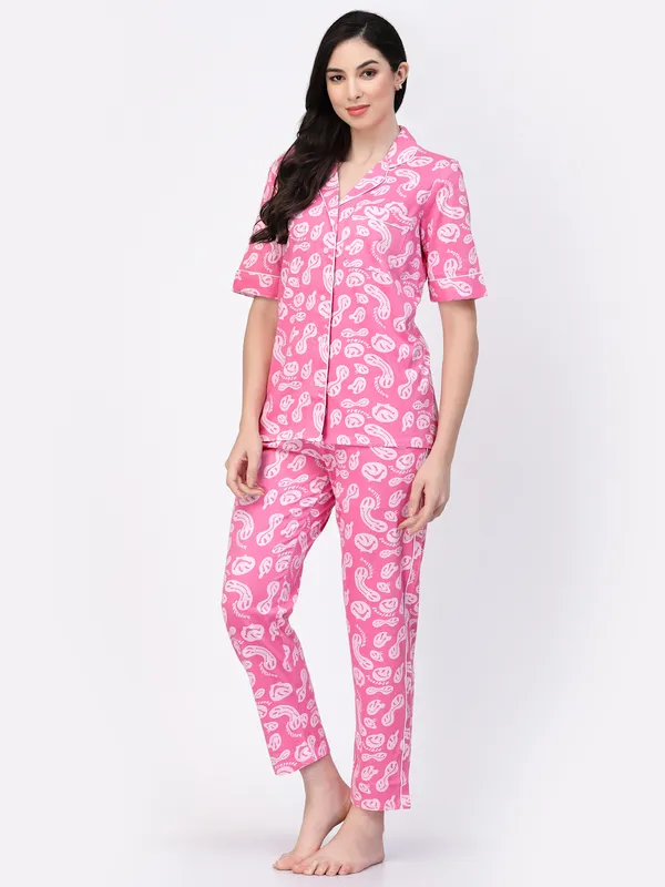 PINK_Printed__Cotton_Blend_Night_Suit_Set