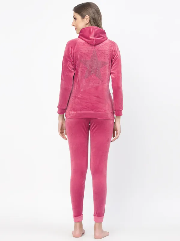 Pink_Embellished_Velvet_Top_&_Pyjama_Set