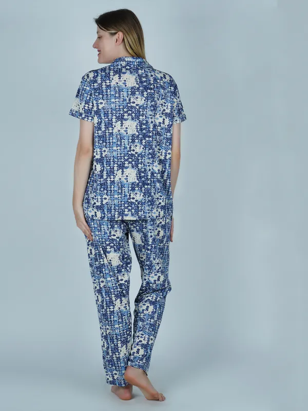 Women's_Cotton_Printed_Blue_Night_Suit
