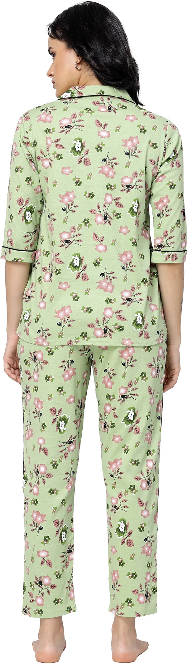 Pista_Green_Printed__Cotton_Night_Suit_Set