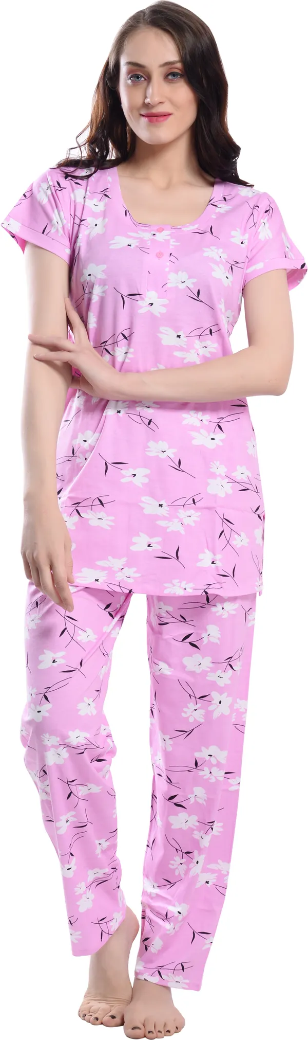 PINK_Printed__Cotton_Blend_Night_Suit_Set