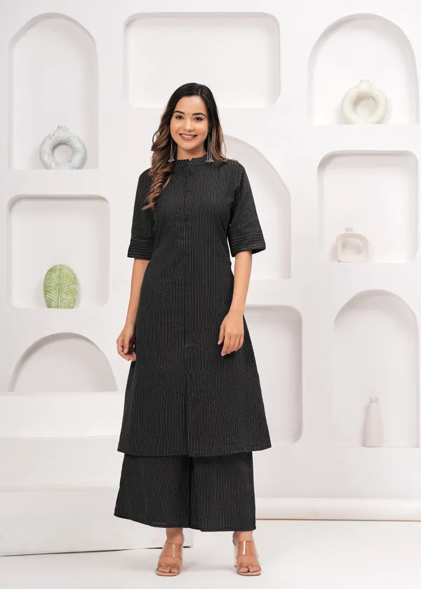 Black_Womens_Cotton_Kantha_Kurta_Plazzo_Set