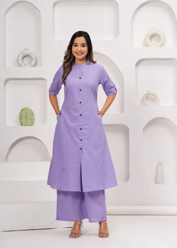 Lavender_Womens_Cotton_Kantha_Kurta_Plazzo_Set
