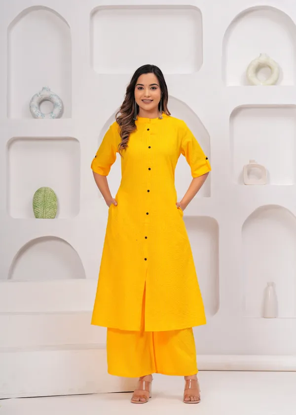 Mustard__Cotton_Kantha_Work_Kurta_Plazzo_Set