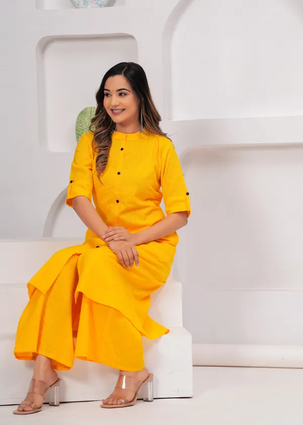 Mustard__Cotton_Kantha_Work_Kurta_Plazzo_Set