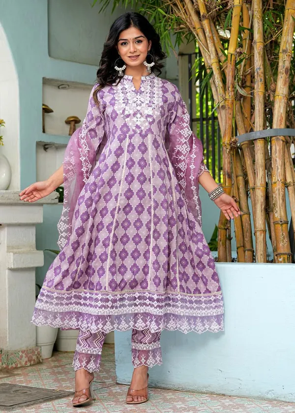 Lavender_Anarkali_Kurta_Pant_Dupatta_Set