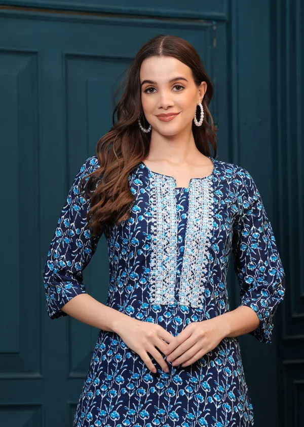 Blue_Cotton_Kurta_Pant_With_Dupatta_Set_For_Women