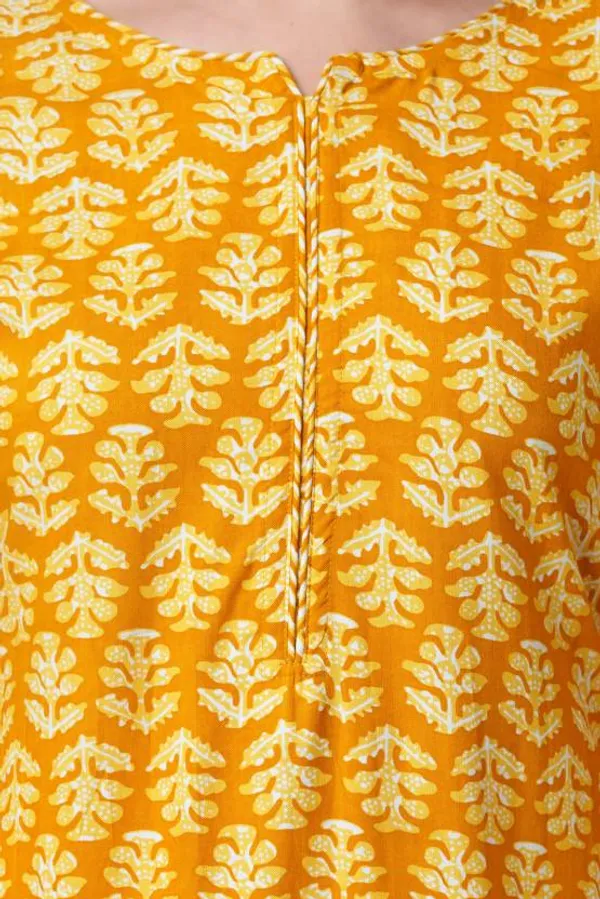Mustard_Rayon_Viscose_Kurta,_Pant_With_Dupatta_Set_For_Women