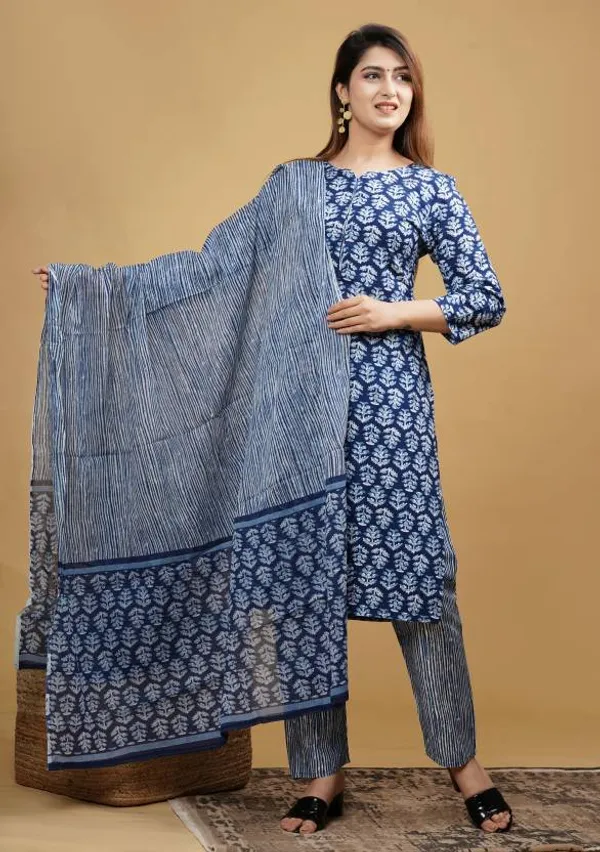 Blue_Rayon_Viscose_Kurta,_Pant_With_Dupatta_Set_For_Women