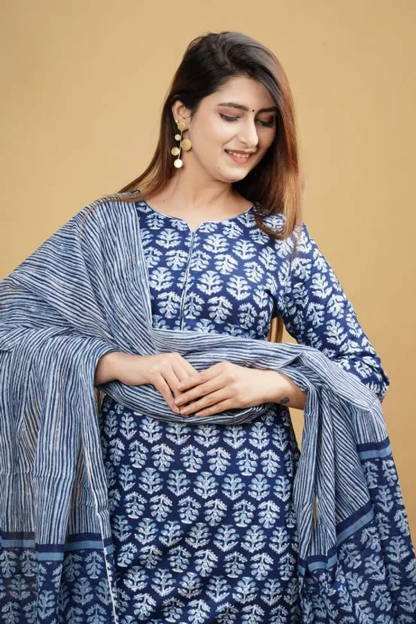 Blue_Rayon_Viscose_Kurta,_Pant_With_Dupatta_Set_For_Women