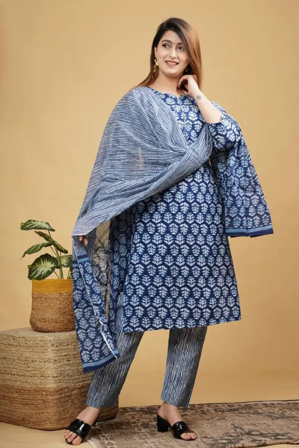 Blue_Rayon_Viscose_Kurta,_Pant_With_Dupatta_Set_For_Women