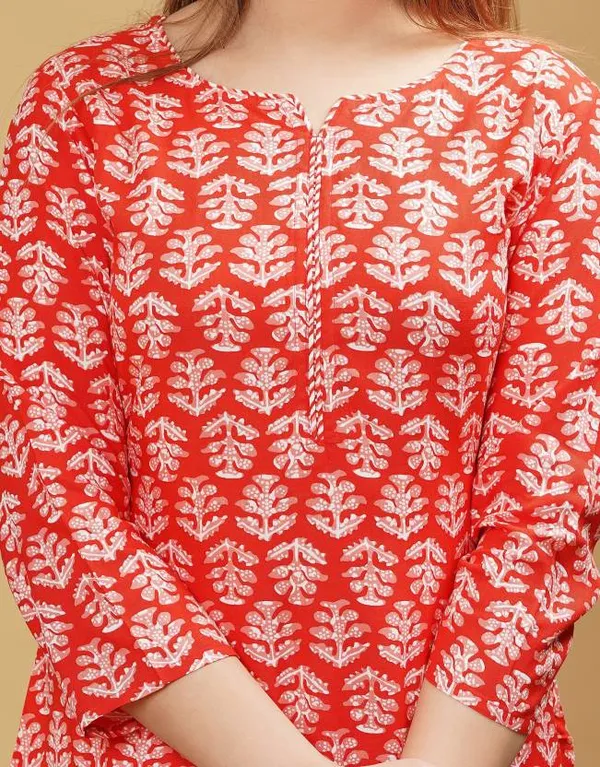 Orange_Rayon_Viscose_Kurta,_Pant_With_Dupatta_Set_For_Women