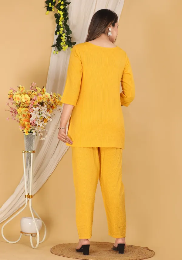 Mustard_Pure_Cotton_Co-Ord_Set_For_Women