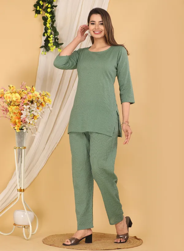 Green_Pure_Cotton_Co-Ord_Set_For_Women
