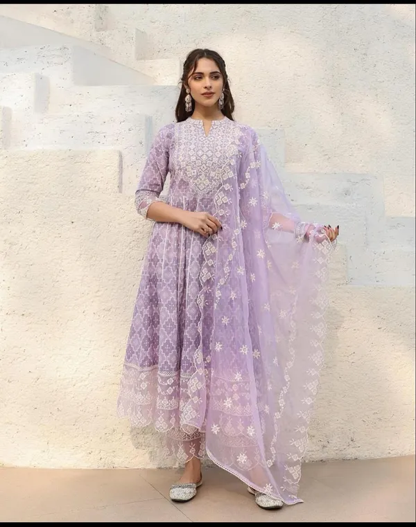 Lavender_Anarkali_Kurta_Pant_Dupatta_Set