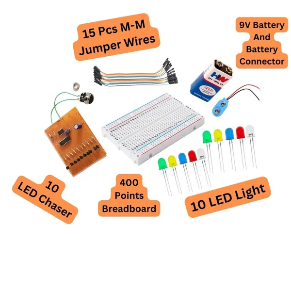 10_Channel_LED_Chaser_Circuit_Adjustable_Speed,_Decad_Counter_with_400_Points_Breadboard_and_Jumper_Wires_DIY_Running_Light_Project_Kit