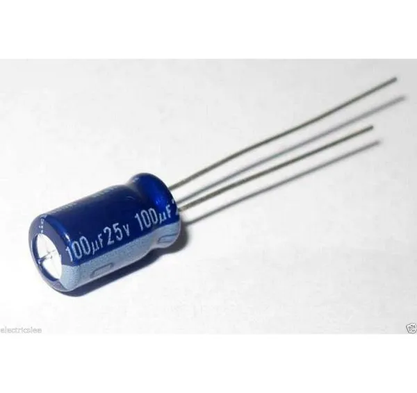 10_Pcs_100uF_25V/100uF_50V_Radial_Lead_Electrolytic_Capacitors_for_DIY_Electronic_Projects_and_Kits