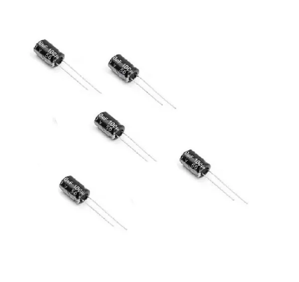 10_Pcs_100uF_25V/100uF_50V_Radial_Lead_Electrolytic_Capacitors_for_DIY_Electronic_Projects_and_Kits