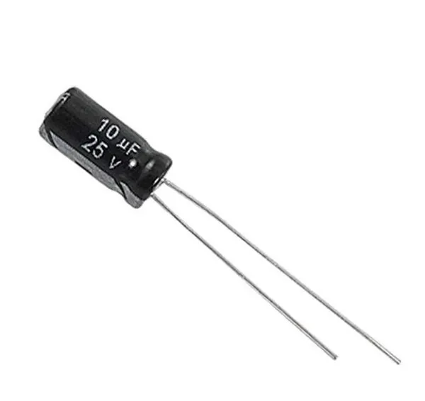 10_Pcs_10uF_25V_Radial_Lead_Electrolytic_Capacitors_4mm_x_8mm_for_DIY_Electronic_Projects_and_Kits