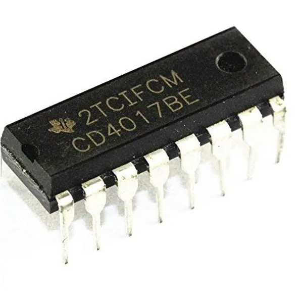 10_Pcs_CD4017_CD4017BE_4017_Decade_Counter_Divider_IC_for_Electronic_Projects