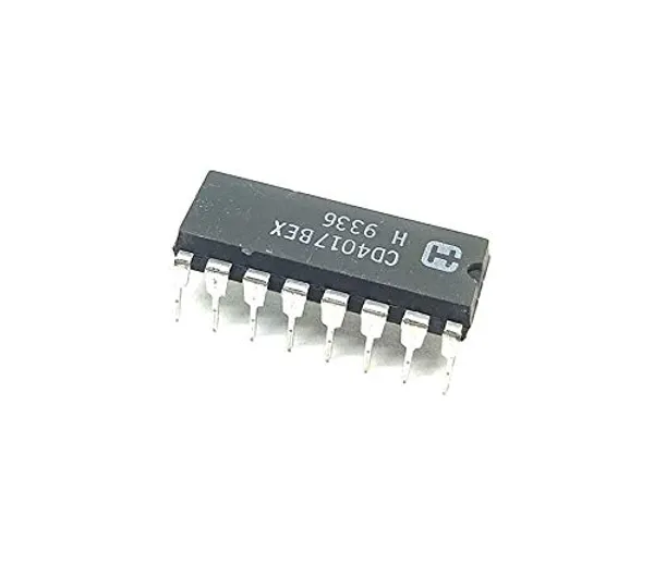 10_Pcs_CD4017_CD4017BE_4017_Decade_Counter_Divider_IC_for_Electronic_Projects