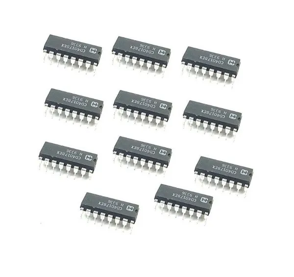 10_Pcs_CD4017_CD4017BE_4017_Decade_Counter_Divider_IC_for_Electronic_Projects