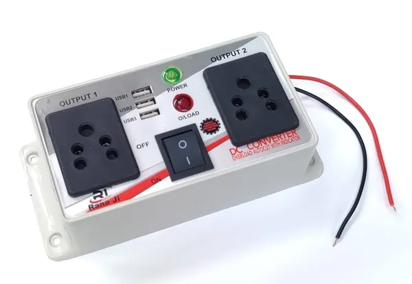 12v/24v_dc_to_ac_Converter_Gang_Box_3_in_Built_USB_Ports._dc_to_ac_Converter_Inverter_Solar_for_Home