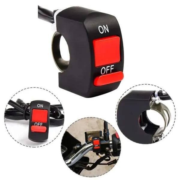 1_Pc_Bike_Handlebar_On/Off_Switch_Accident_Hazard_Light_Double_Control_Switch_Button_Handle_Bar_for_Fog_Lamp,_Lights_(Universal_for_Bikes)