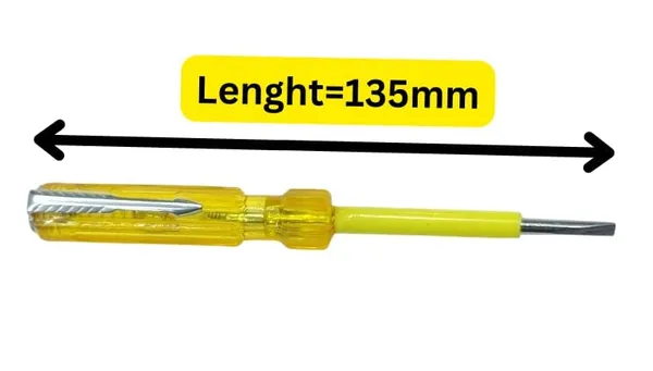 1_Pc_Electrical_Line_Tester/Phase_Tester_Plus_Screw_Driver/Electrician’s_Tester_And_Screw_Driver_With_Bulb.